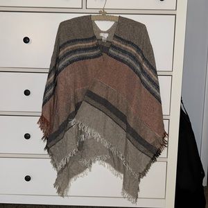 Knit poncho